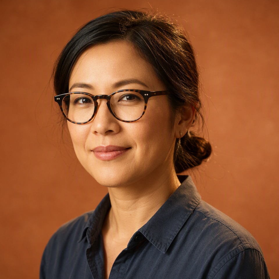 Portrait of Claire, senior engineer.