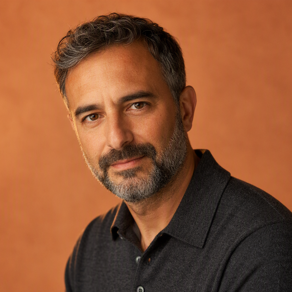 Portrait of Iker, principal and client face.